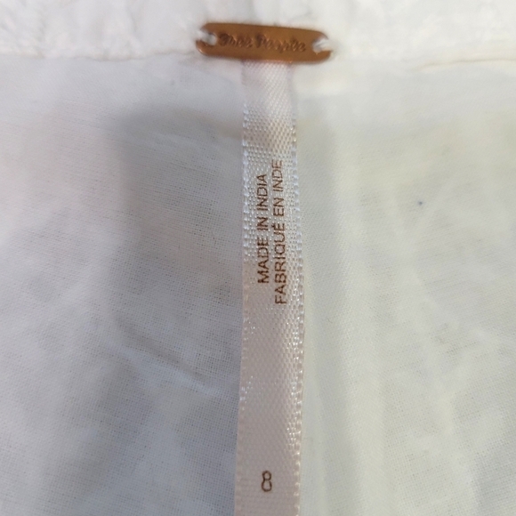 Free People White Cheeky Embroidered Shorts - Picture 6 of 7